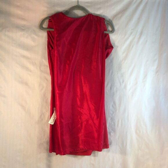 Zara Red Colored Sleeveless Sheath with Back Drape Dress XS - Picture 10 of 14